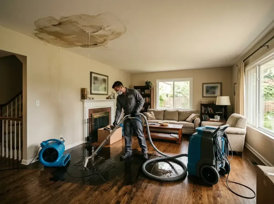 attic-pipe-burst-ceiling-drip-008 — frequently asked questions, Water Damage Restoration & Carpet Care in Edgemont Park, MI